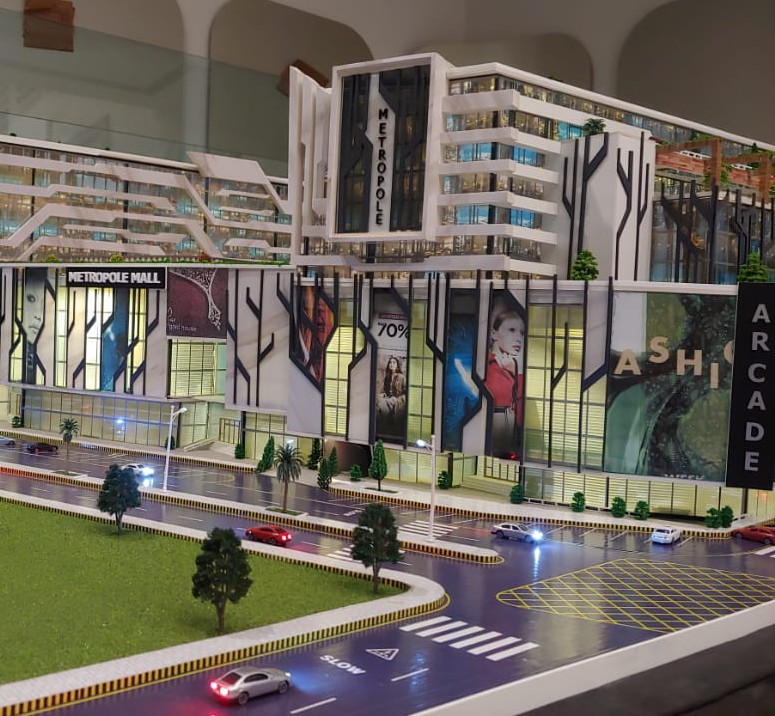 Metro Pole architectural scale model – detailed miniature design